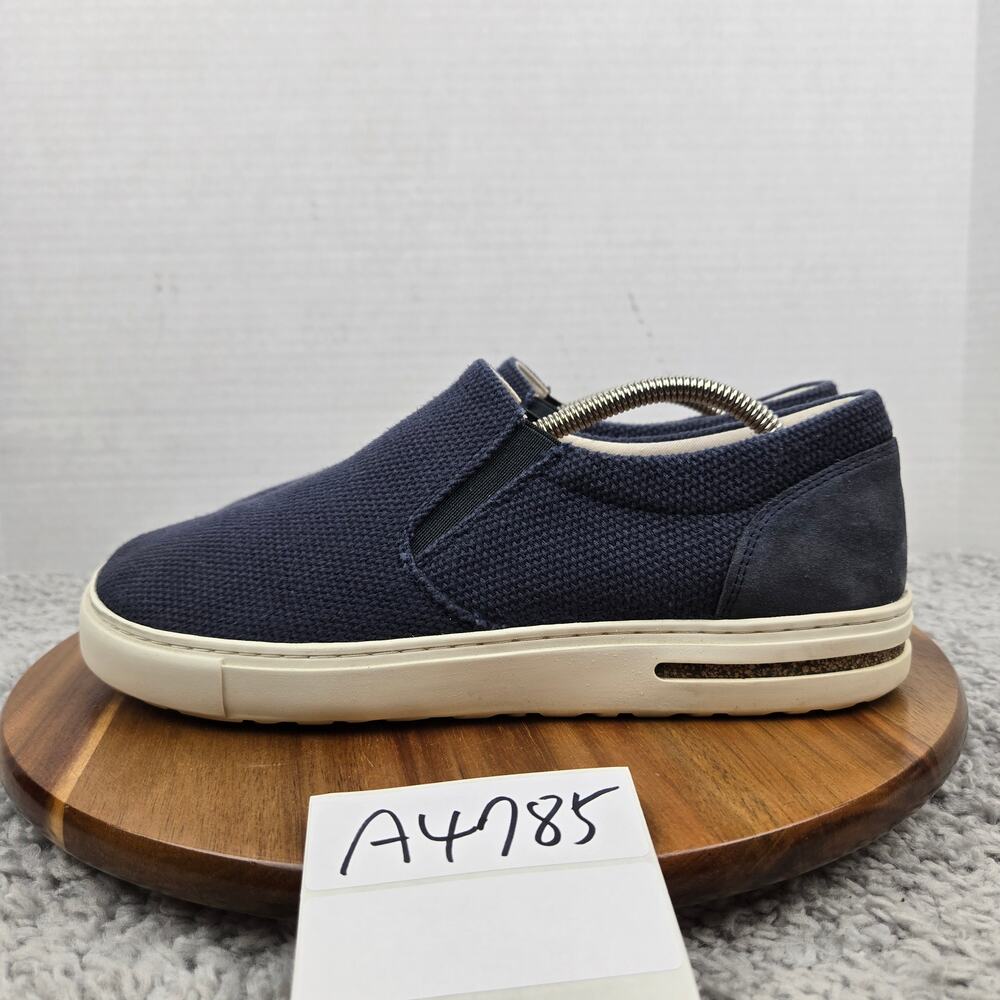 Birkenstock Womens 42 Oswego Midnight Blue Canvas Suede Slip On Daily Sneaker